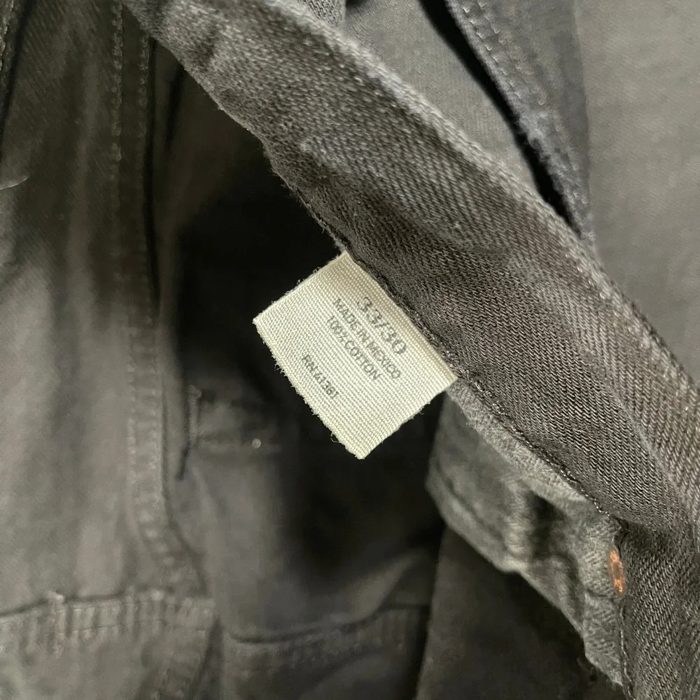 Polo Ralph Lauren Jeans Mens 33x30 Black Denim Streetwear Straight Leg Dungarees - Picture 10 of 11